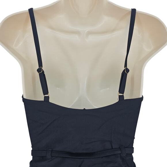 Andie Swim Womans size S The Riviera One Piece Swimsuit Black with Belt NEW - Picture 4 of 8